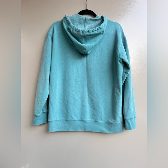 Comfy Teal Women's Full Zip Hoodie M Cotton Outdoor Casual Gorpcore Sweatshirt - Picture 4 of 8